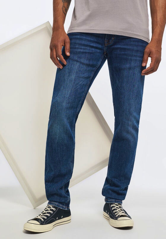 Mustang Oregon Tapered Jeans Slim Fit mid-blue extra lang